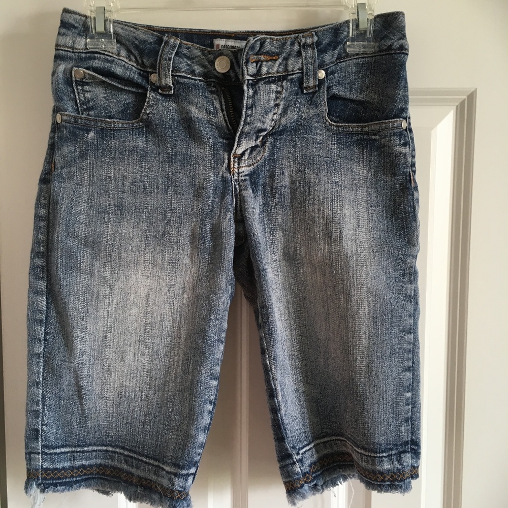 Fitted Denim Bermuda Shorts